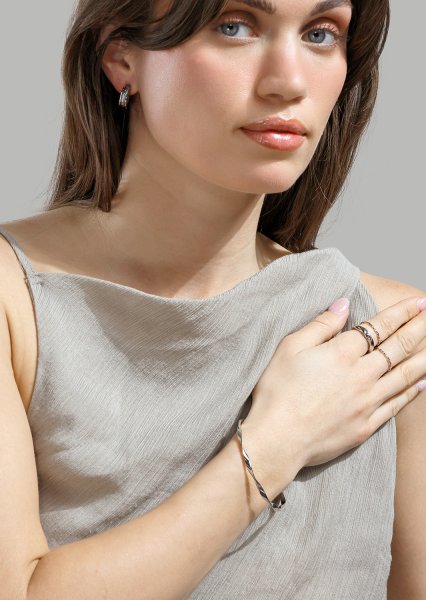 Anillo Swirl - Chapado en plata