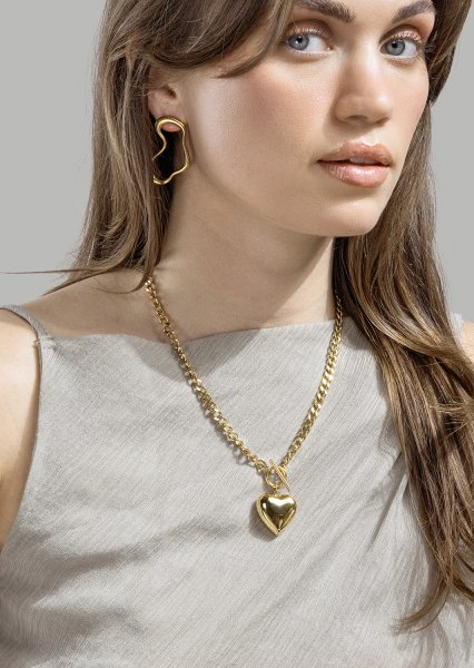 Fluid Glow Pendiente - 18k Chapado en oro