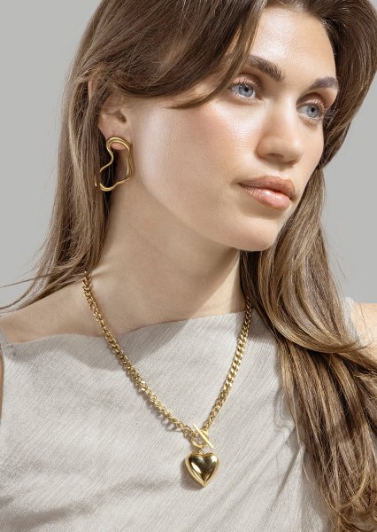 Fluid Glow Pendiente - 18k Chapado en oro