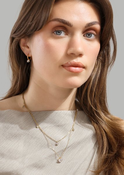 Radiance Drop Pendientes – 18k Chapados en oro