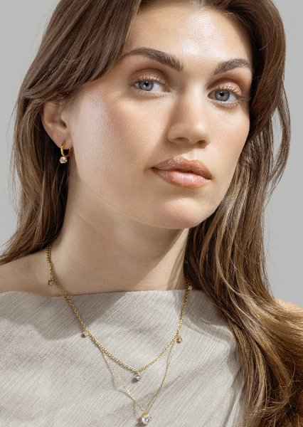 Radiance Drop Pendientes – 18k Chapados en oro