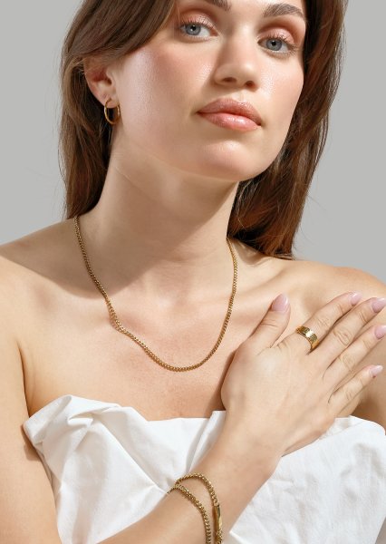 Pulsera Vanguard Chain- 18k Chapada en oro