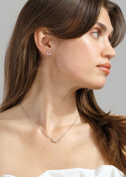 Pendientes Leaf Studs - Chapados en plata