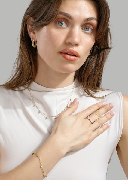 Celesta Anillo - 18k Chapado en oro