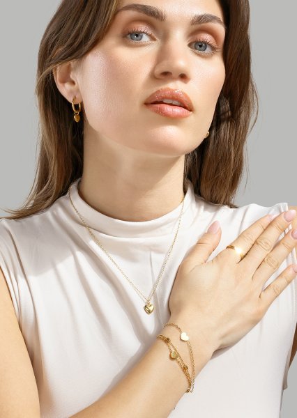 Pulsera Heart Chain – 18k Chapada en oro