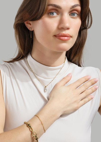 Pendiente Light Crystal Drip - 18k Chapado en oro