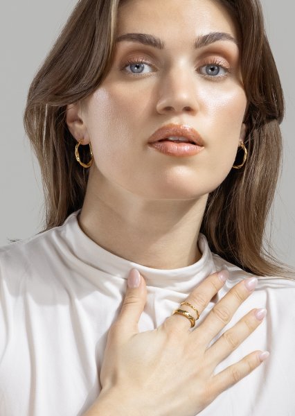 Anillo Swirl - Chapado en oro de 18k