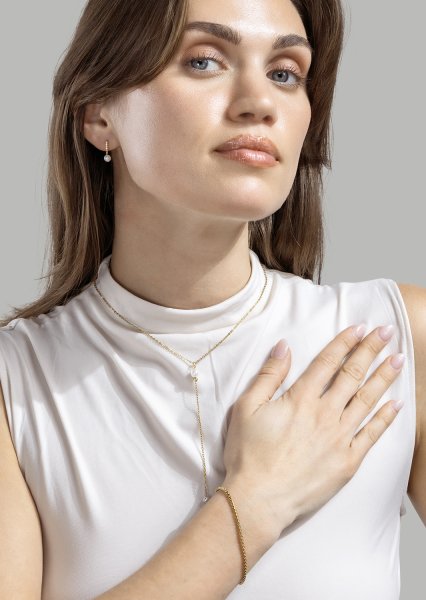 Collar Ocean Thread - 18k Chapado en oro