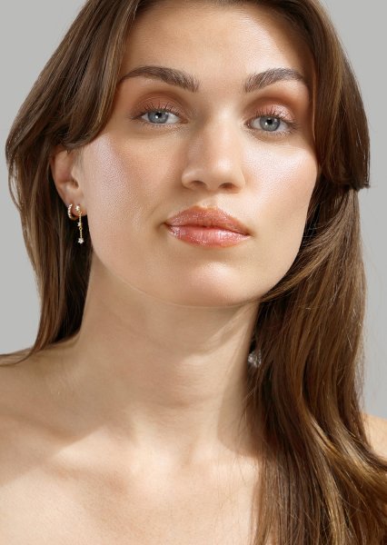 Pendiente Sparklingers - 18k Chapado en oro