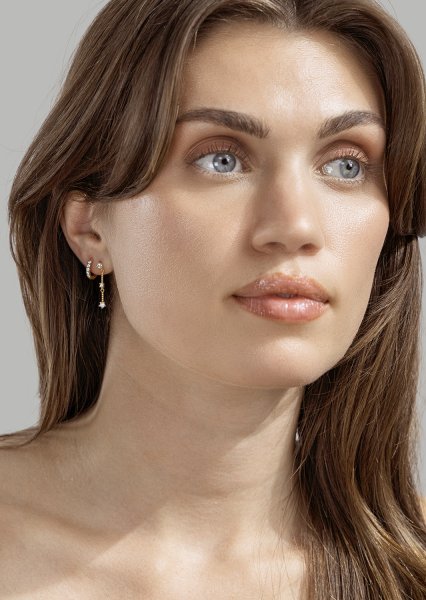 Pendiente Sparklingers - 18k Chapado en oro