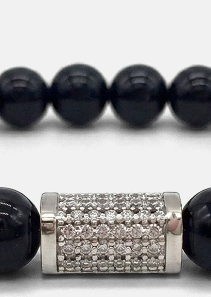 Pulsera de cuentas Obsidian Valor