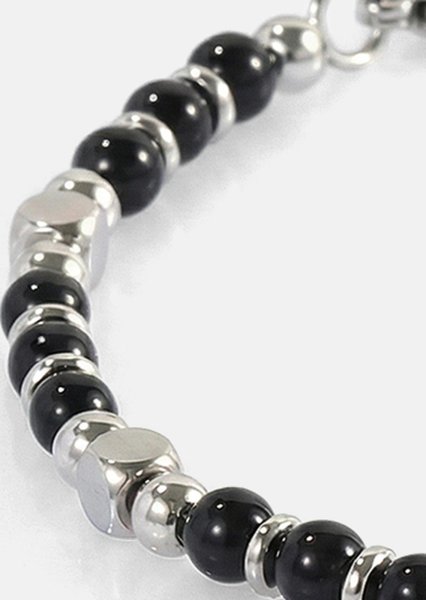 Pulsera de cuentas Obsidian Crest