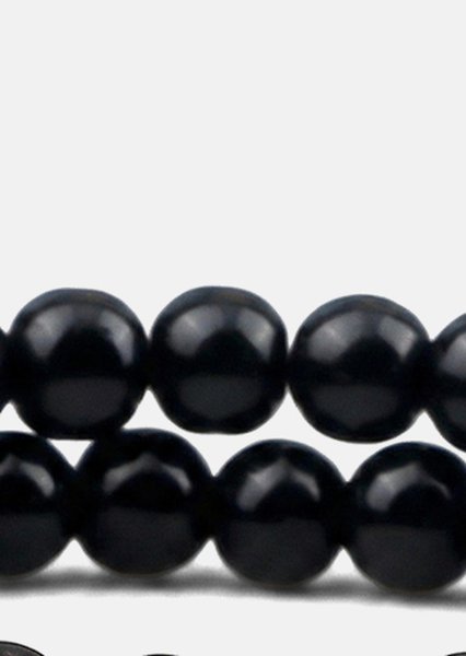 Pulsera de cuentas Obsidian Halo