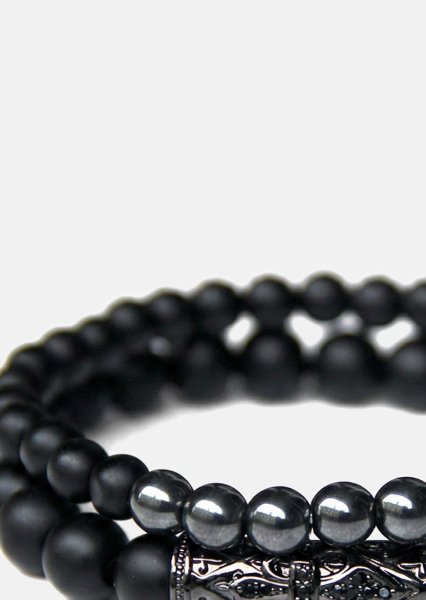 Pulsera de cuentas Obsidian Echo