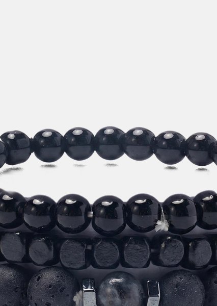 Pulsera de cuentas Obsidian Edge