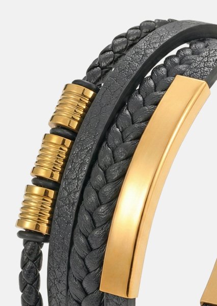 Pulsera de cuero Titan Embrace