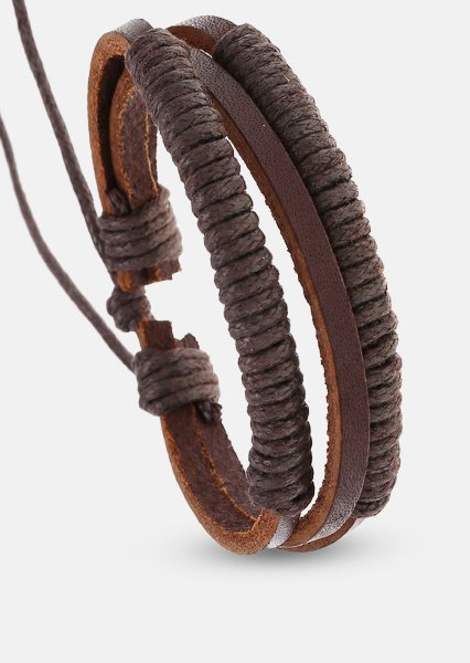 Pulsera de cuero Echelon Weave