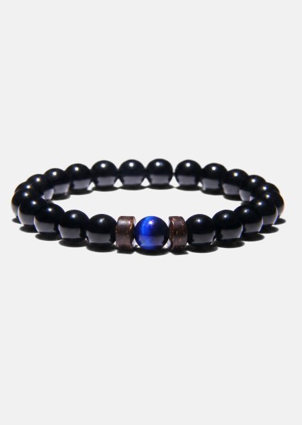 Pulsera de cuentas Obsidian Axis