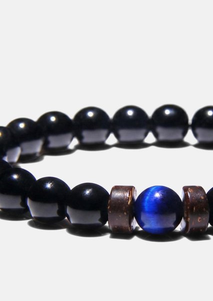 Pulsera de cuentas Obsidian Axis