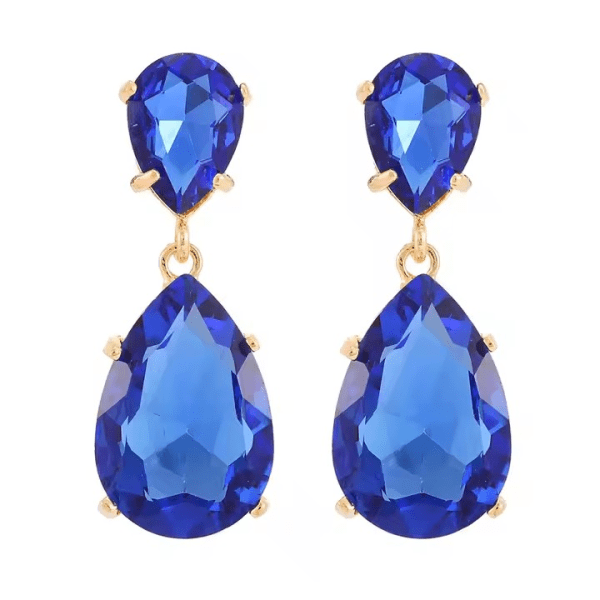 Azulora Blue Pendientes – 18k Chapados en oro