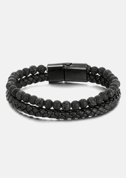 Pulsera de cuero Shadow Embrace