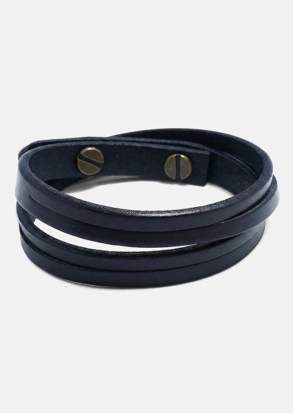 Pulsera de cuero Ebon Twist