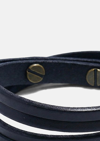 Pulsera de cuero Ebon Twist