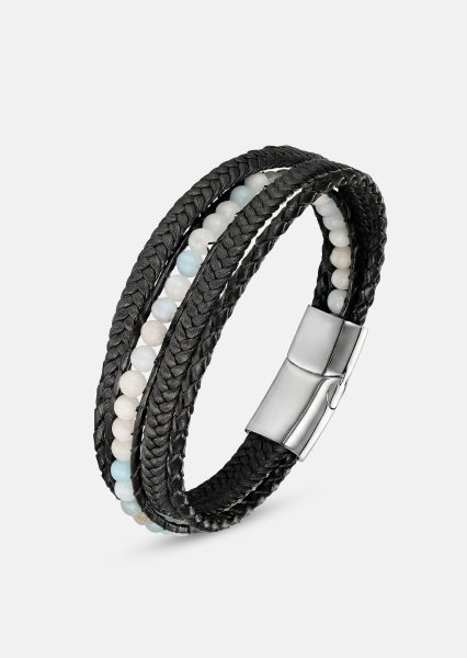 Pulsera de cuero Titan Leaf