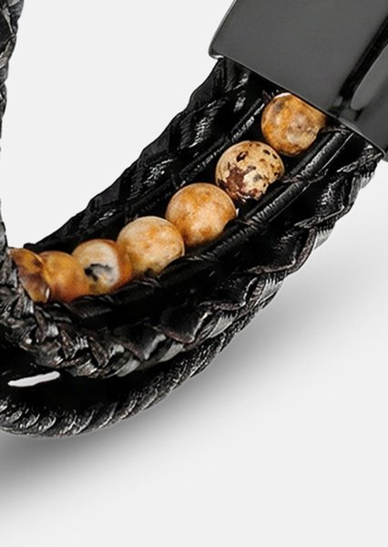 Pulsera de cuero Granite Finery