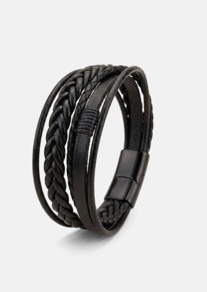 Pulsera de cuero Ebon Serpent