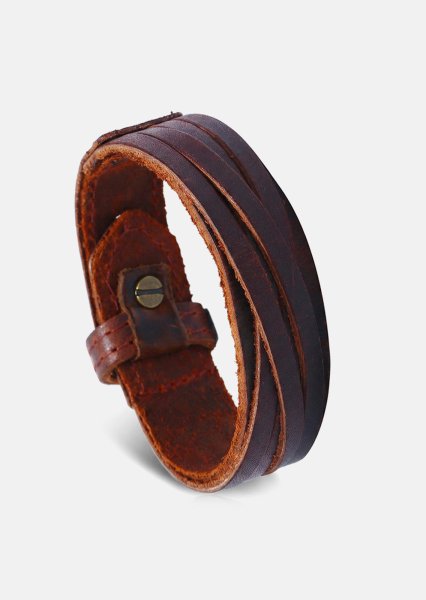 Pulsera de cuero Rugged Vow