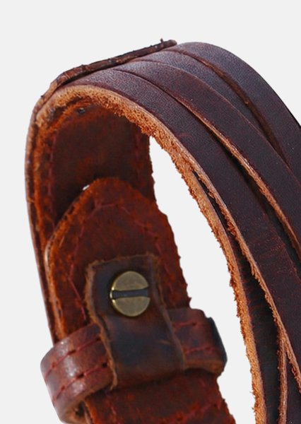 Pulsera de cuero Rugged Vow