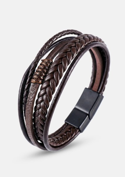 Pulsera de cuero Cavalier Weave