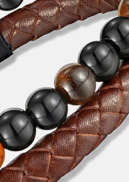 Pulsera de cuero Legacy Weave