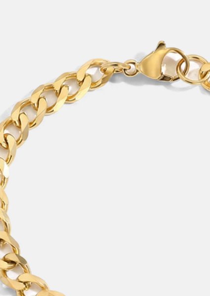 Pulsera Titan Charmer - 18k Chapada en oro