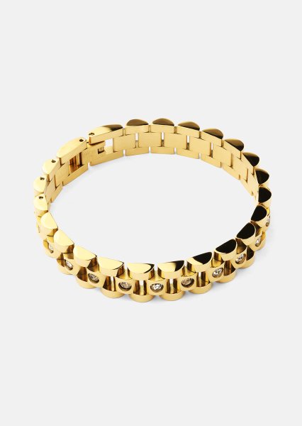 Pulsera Bold Elegance - 18k Chapada en oro
