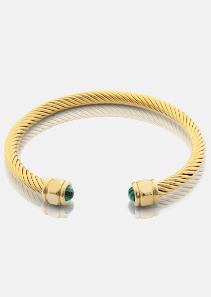 Pulsera Aumaura Green - 18k Chapada en oro