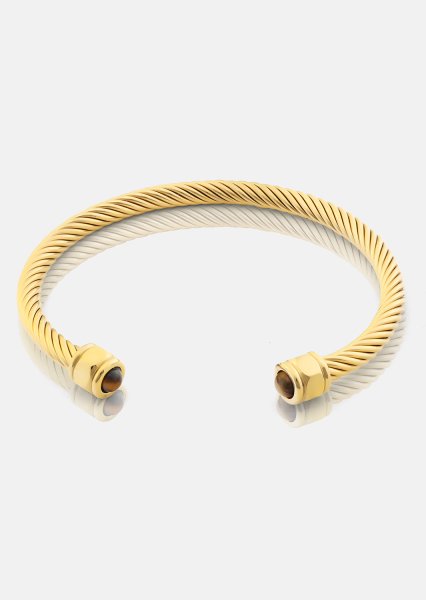 Pulsera Aumaura Brown - 18k Chapada en oro