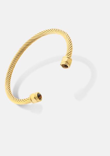 Pulsera Aumaura Brown - 18k Chapada en oro