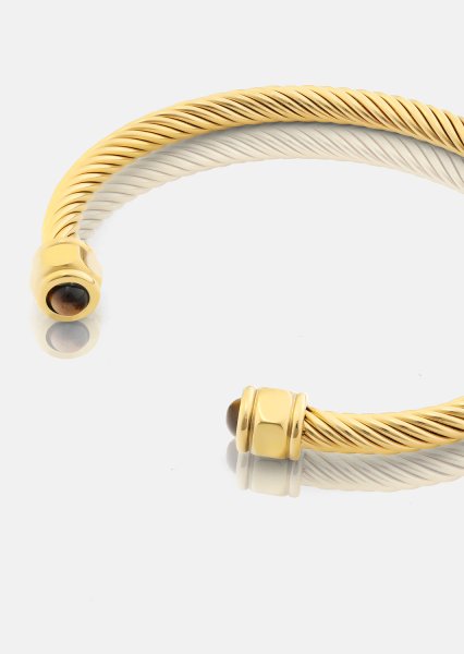 Pulsera Aumaura Brown - 18k Chapada en oro