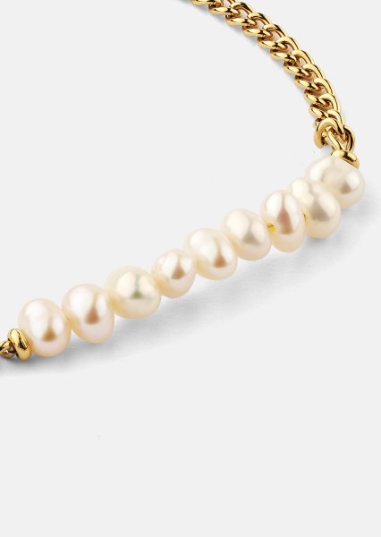 Pulsera Golden Pearl Chain - 18k Chapada en oro