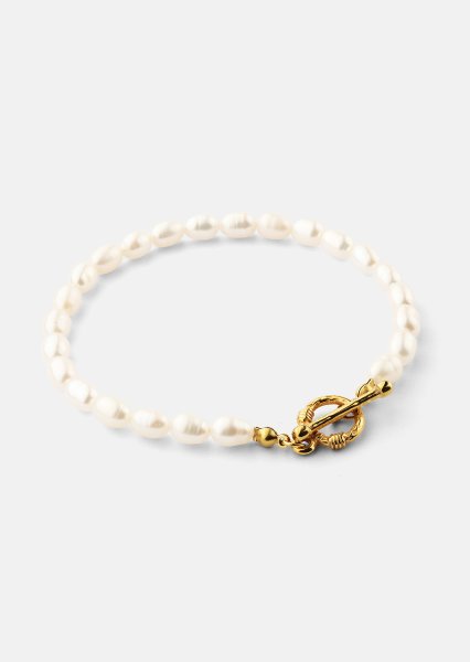 Pulsera Classic Pearl - 18k Chapada en oro