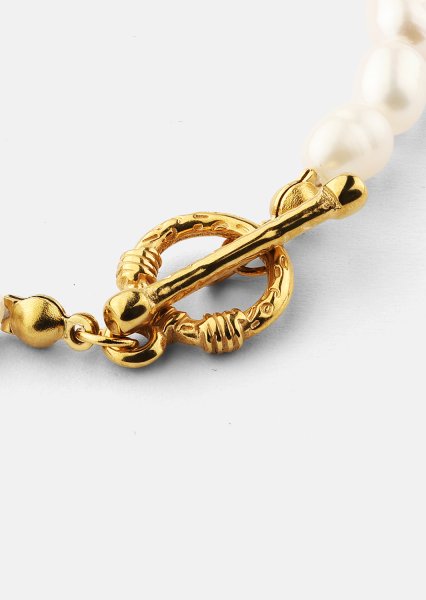 Pulsera Classic Pearl - 18k Chapada en oro