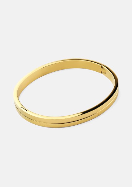 Pulsera Linea Gold Bangle - 18k Chapada en oro
