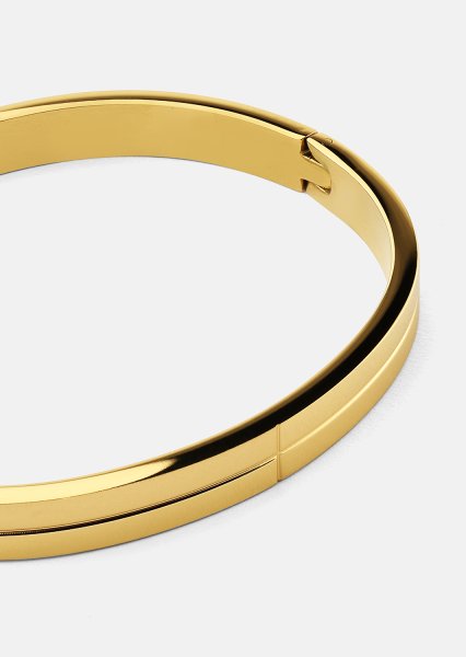 Pulsera Linea Gold Bangle - 18k Chapada en oro
