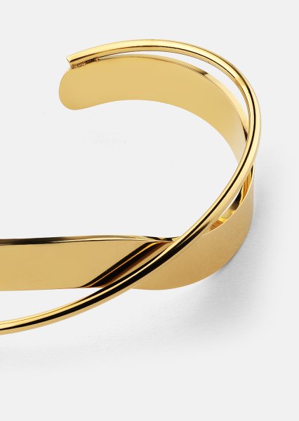 Pulsera Twist Cuff - 18k Chapada en oro