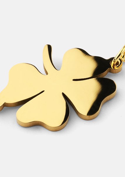 Golden Clover Charm Bracelet - 18k Chapada en oro