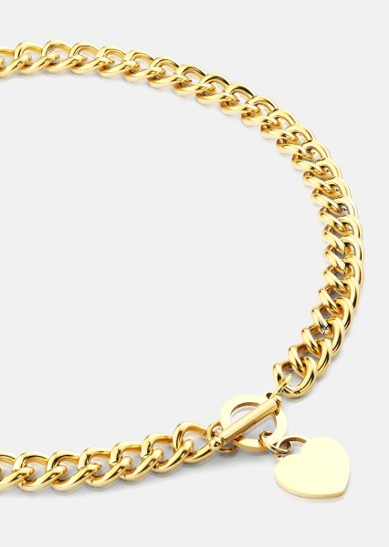 Luxe Circle Charm Necklace - 18k Chapado en oro