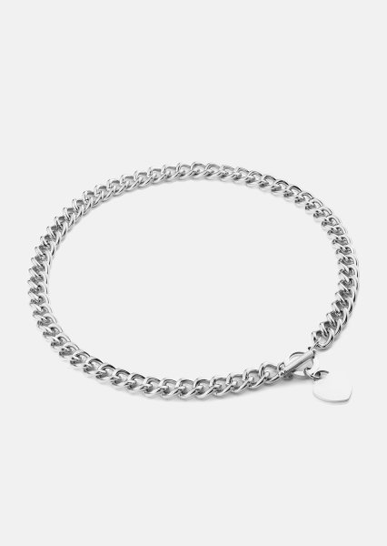 Luxe Circle Charm Necklace - Chapado en plata