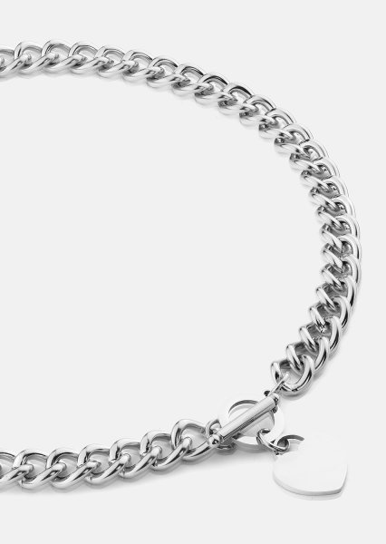 Luxe Circle Charm Necklace - Chapado en plata